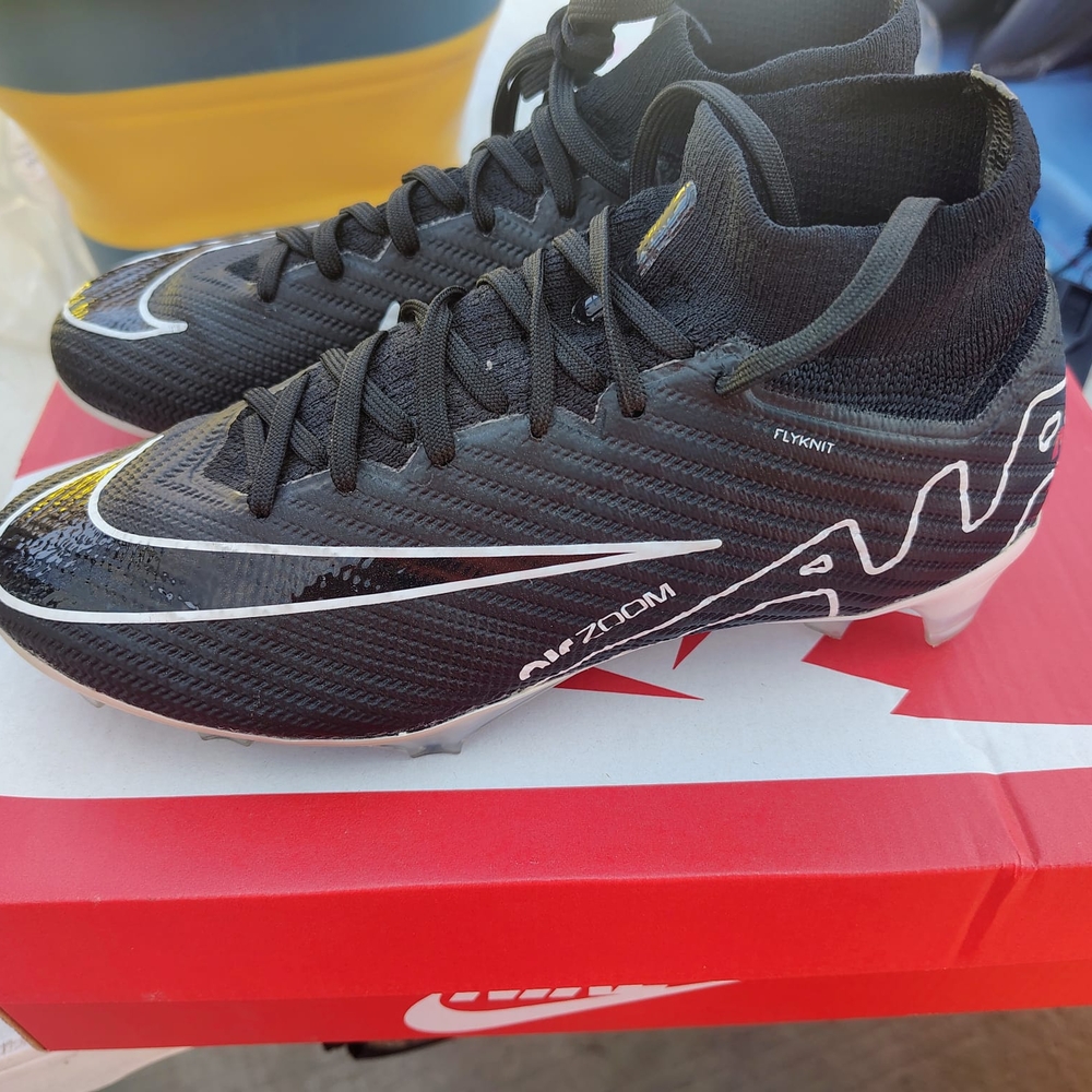 Nike Black and White Football Cleats